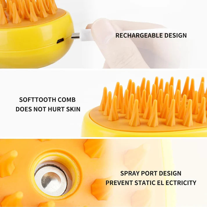 Snuggle & Wag 3-in-1 Pet Steam Brush SnuggleandWag